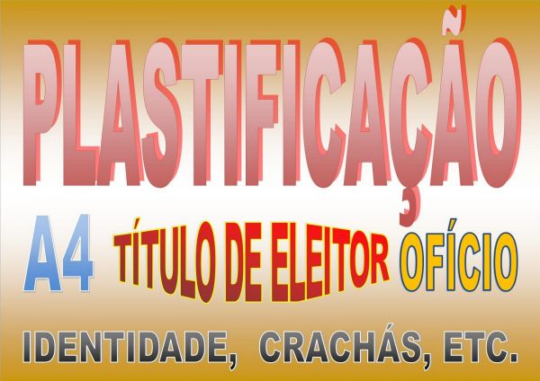 Plastificação Doc. Tamanho A4